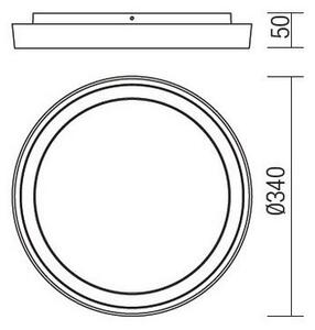 Redo 9184 - Plafonieră LED pentru exterior BEZEL, 30W/230V, IP54, antracit