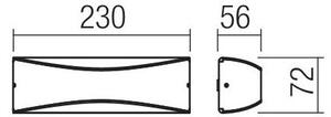 Redo 90126 - Aplică LED de perete pentru exterior AXEL, 7W, 230V, 3000K, IP65, antracit