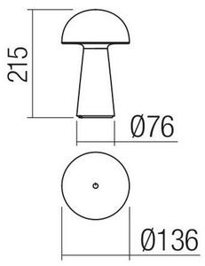 Redo 90438 - Lampă LED tactilă reglabilă KIRA LED/4,7W/230V 2200 mAh albă