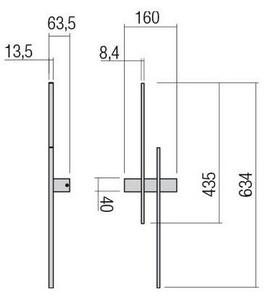 Redo 01-2746 - Aplică de perete LED TANGENT, 13W, 230V, CRI 90, alb