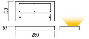 Redo 01-3016 - Aplica de perete LED LAMINA 2xLED/15W/230V CRI 90 negru