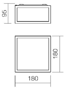Redo 01-1236 EGO – plafonieră LED pentru baie, 12W/230V, IP44, crom lucios