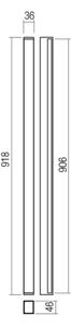 Redo 01-2764 - Aplică LED de perete PLOT, 31W/230V, 90 cm, albă