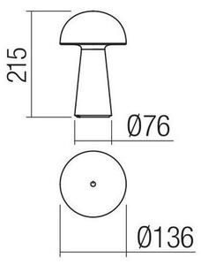 Redo 90439 - Lampă tactilă LED reglabilă KIRA, 4,7 W, 230 V, 2200 mAh, negru