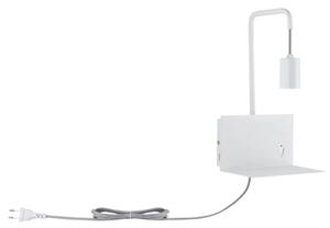 Paulmann 79812 - Lampă de perete CALVANI cu poliță și port USB, 1xE27/40W, 230V, albă