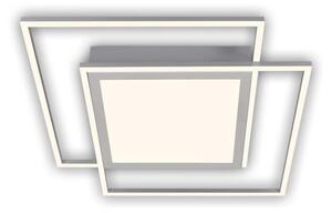 Brilo - Plafonieră LED 2xLED/16W/230V + LED/19W 51,5x51,5 cm crom mat