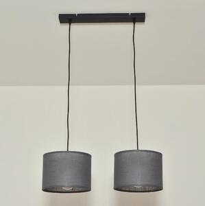 Lustră pe cablu ALBA 2xE27/15W/230V gri