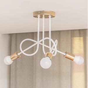 Lustră aplicată OXFORD 3xE27/15W/230V aurie/albă