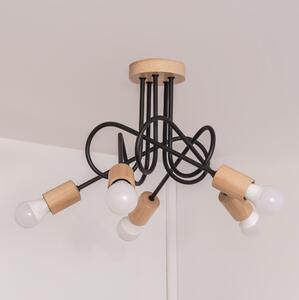 Lustră aplicată OXFORD 5xE27/15W/230V pin/negru