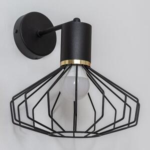Aplica de perete SOLANO 1xE27/15W/230V negru/auriu