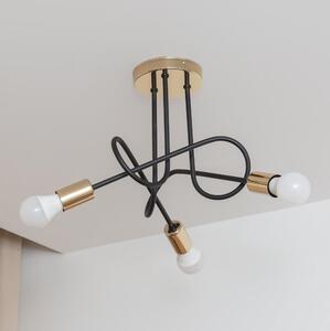 Lustră aplicată OXFORD 3xE27/15W/230V auriu/negru