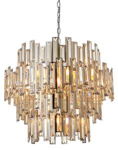 Endon 72746 - Lustru din cristal VIVIANA pe lanț, 15xE14/40W/230V, fumuriu