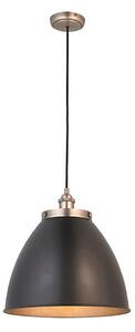 Endon 98749 - Pendul cu cablu FRANKLIN, 1xE27/10W/230V, negru/alamă