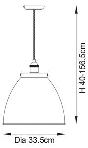 Endon 98749 - Pendul cu cablu FRANKLIN, 1xE27/10W/230V, negru/alamă