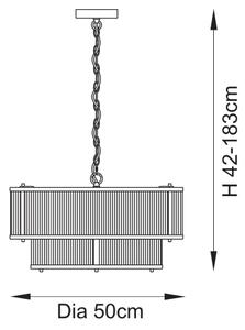 Endon 110944 - Candelabru suspendat cu lanț RIDGETON 5xE14/6W/230V alamă