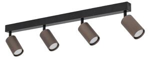 Spot TUNE, 4x GU10/10W/230V, negru/maro