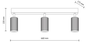 Spot TUNE 3xGU10/10W/230V negru/maro