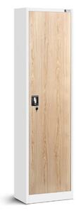 Dulap metalic cu o singură ușă Alex alb-stejar sonoma (45x185 cm)