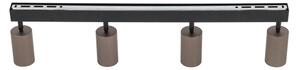 Spot TUNE, 4x GU10/10W/230V, negru/maro