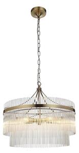 Endon 99166 - Candelabru MARIETTA cu lanț, 5xE14/7W/230V, alamă/sticlă clară