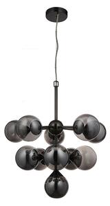 Endon 101147 - Lustră suspendată pe cablu OSCAR, 11 x G9, 18W, 230V, negru/fumuriu