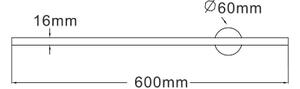 Aplică LED Zuma Line W90477-60BK TROY LED/8W/230V 60 cm negru