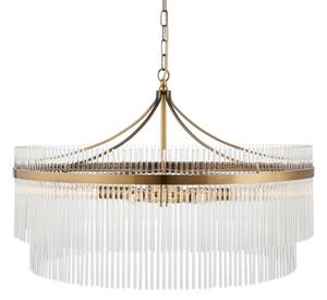 Endon 112574 - Candelabru suspendat pe lanț MARIETTA GRAND 7xE14/7W/230V alamă/sticlă clară