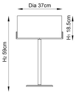 Endon 72631 - Lampă de masă HAYFIELD 1xE27/40W/230V bronz/gri