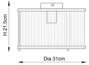 Endon 106265 - Plafonieră RIDGETON, 1xE27/10W/230V, finisaj alamă