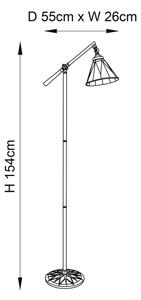 Lampă de podea Tiffany DARK STAR Endon 74355, 1xE14/40W/230V