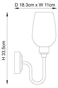 Endon 103316 - Aplică de perete STOURTON 1xE14/6W/230V crom lucios