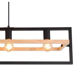 Globo ERICA 15575-4H - lustră pe cablu, 4xE27/40W/230V, negru/bej