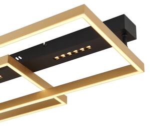 Globo 48461-54 - Plafonieră LED LUFFY LED/54W/230V negru/auriu