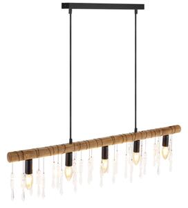Globo 15532-5H - Lustră suspendată pe cablu KIRA 5xE14/40W/230V negru/maro