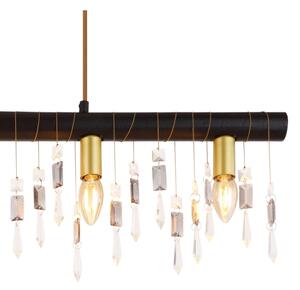 Globo 15532-5HB - Candelabru suspendat pe cablu KIRA, 5xE14/40W/230V, negru