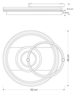 Globo 48459-46 - Plafonieră LED reglabilă ANI, 46W/230V, 2700-6000K, cu telecomandă