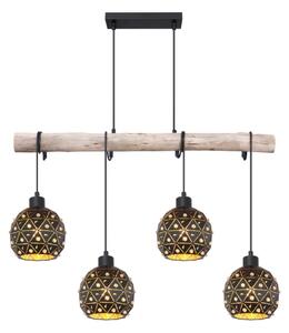 Globo 54029-4H - Candelabru suspendat pe cablu JODIE 4xE27/40W/230V bej/negru