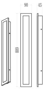 Aplică LED de exterior pentru perete WOW LED/20W/230V 3000/4000/6500K 60 cm IP54 neagră