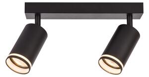 Lampă spot PIPE, 2x GU10/10W/230V, negru