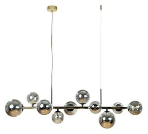 Zuma Line 1213 - Lustră suspendată pe cablu SERENITY 10xG9/8W/230V auriu/negru fumuriu