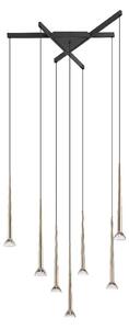 Zuma Line P0603-07C-SDB1 - Lustră LED suspendată pe cablu BOSTON 7xLED/6W/230V negru/auriu