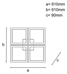 Lustră LED aplicată dimabilă, 215W, 230V, 3000-6500K + telecomandă