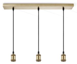 Cablu de alimentare VINTAGE 3xE27/40W/230V alama