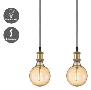 Cablu de alimentare VINTAGE 3xE27/40W/230V alama