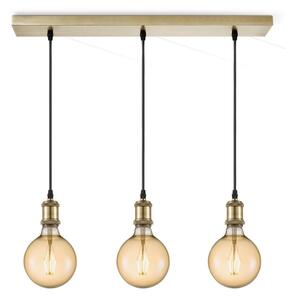 Cablu de alimentare VINTAGE 3xE27/40W/230V alama