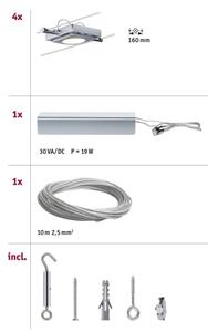 Paulmann 94107 - Set 4 x LED de 4,3 W, sistem complet cu cablu MAC 230 V