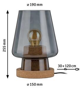 Lampă de masă Paulmann IBEN 79736 - 1xE27/20W, 230V, fumurie