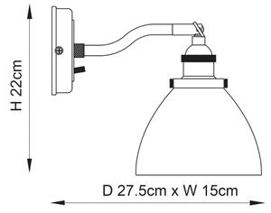 Endon 91739 - Aplica spot de perete HANSEN, 1xE14/40W/230V, crom mat
