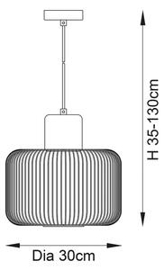 Endon 68986 - Pendul NICOLA pe cablu, 1xE27/40W/230V, cupru