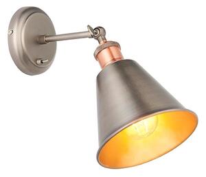 Endon 92866 - Aplică spot de perete HAL 1xE27/10W/230V crom mat/cupru